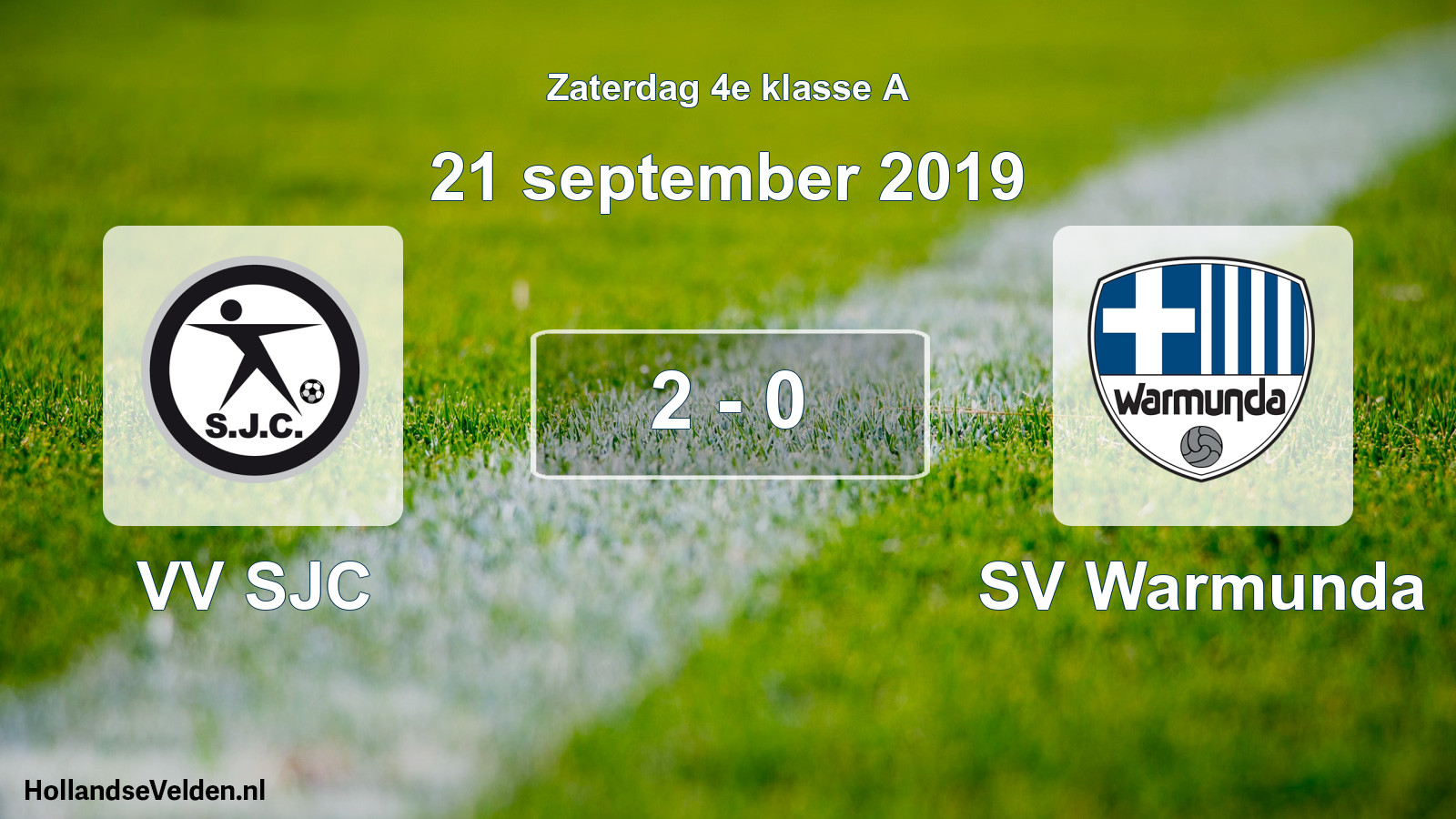 Total number of matches played: VV SJC - SV Warmunda 2 - 0 (21 September 2019)