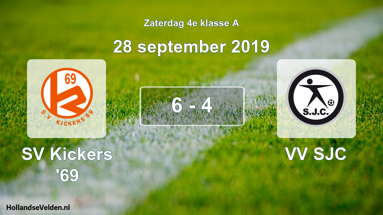 Total number of matches played: SV Kickers '69 - VV SJC 6 - 4 (28 September 2019)