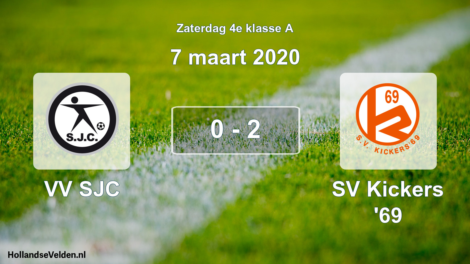 Total number of matches played: VV SJC - SV Kickers '69 0 - 2 (7 March 2020)