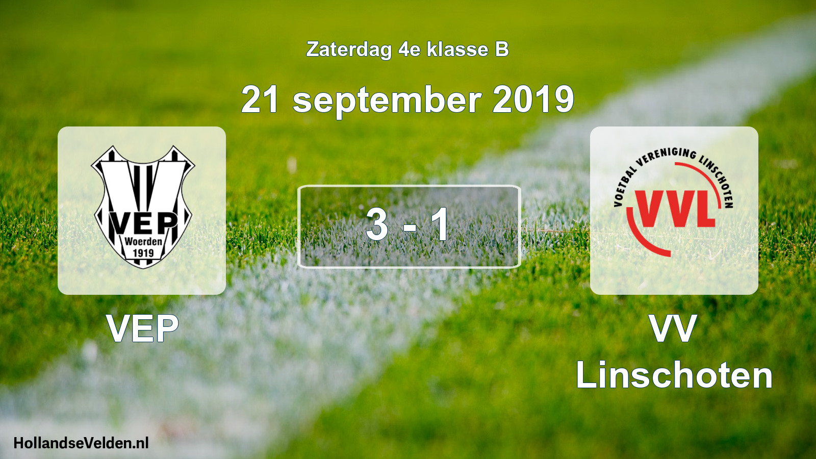 Total number of matches played: VEP - VV Linschoten 3 - 1 (21 September 2019)