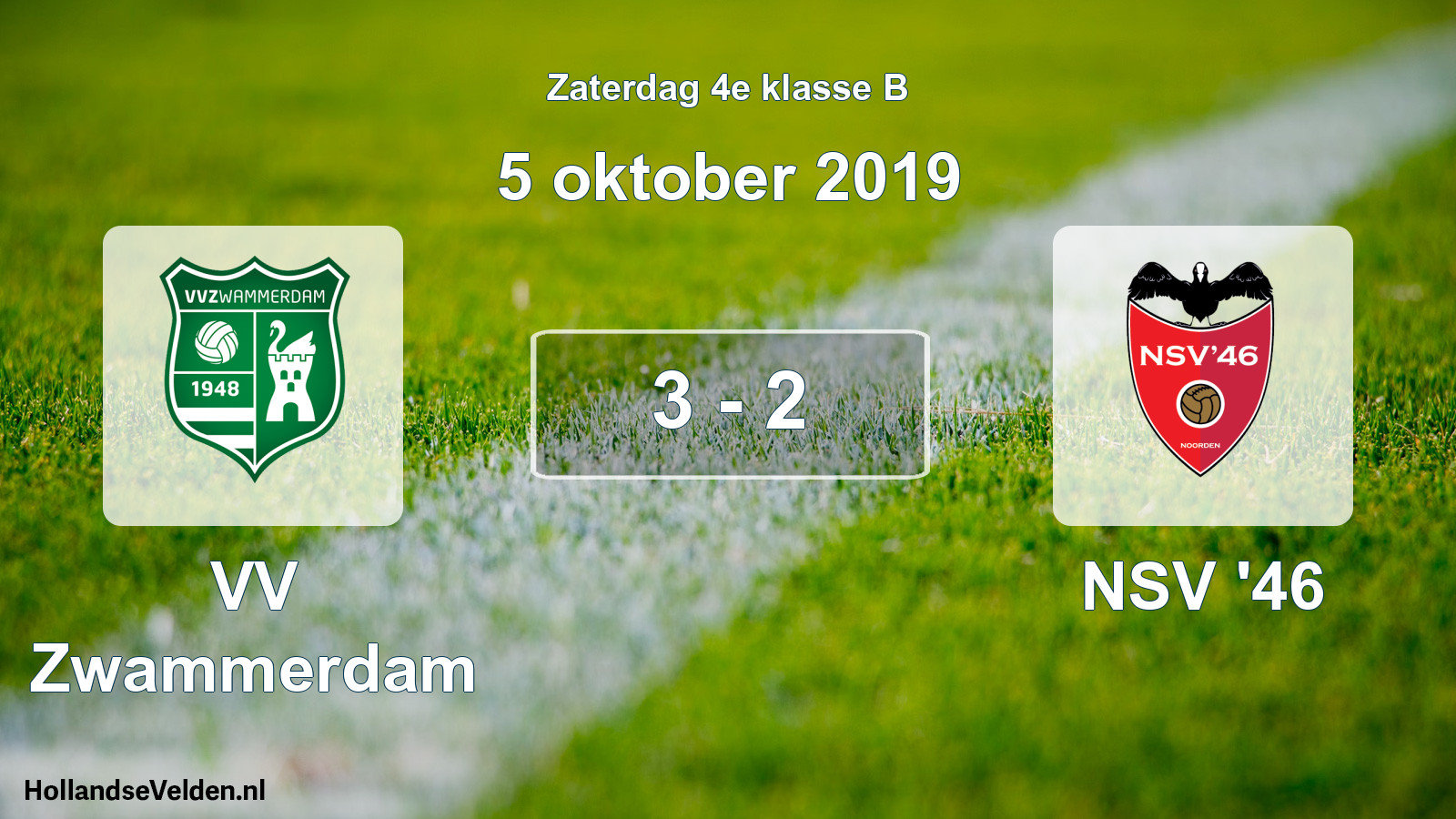 Total number of matches played: VV Zwammerdam - NSV '46 3 - 2 (5 October 2019)