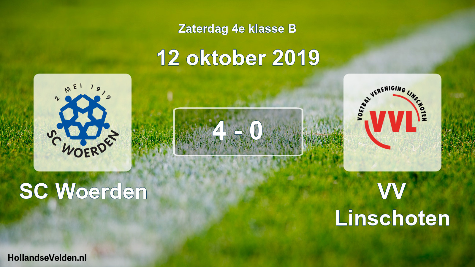 Total number of matches played: SC Woerden - VV Linschoten 4 - 0 (12 October 2019)