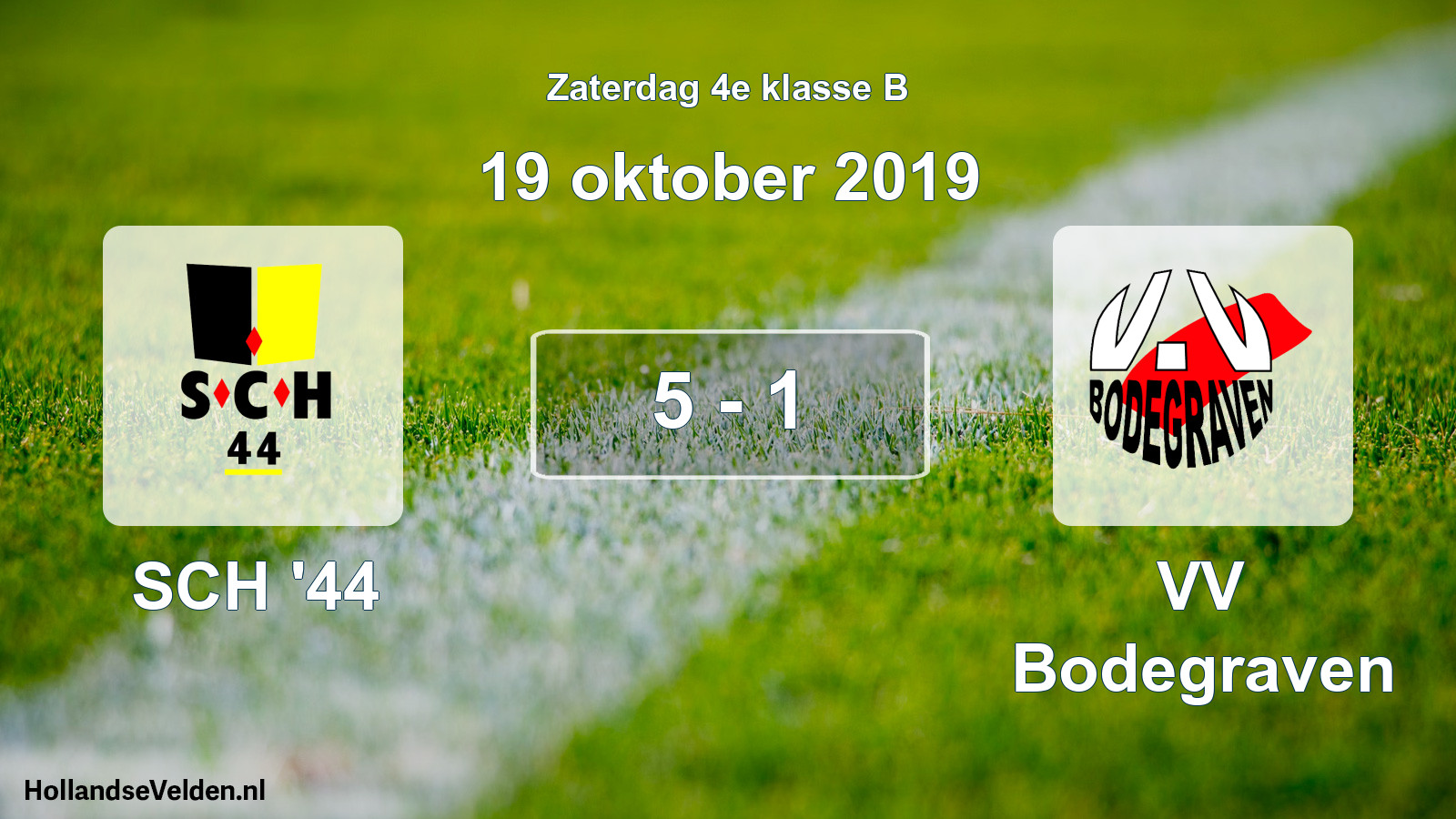 Total number of matches played: SCH '44 - VV Bodegraven 5 - 1 (19 October 2019)