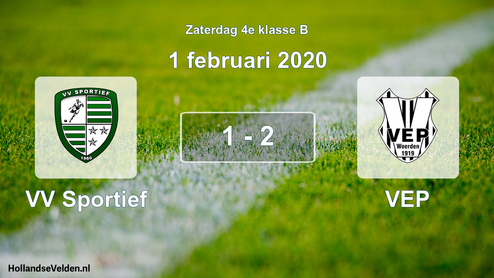 Total number of matches played: VV Sportief - VEP 1 - 2 (1 February 2020)