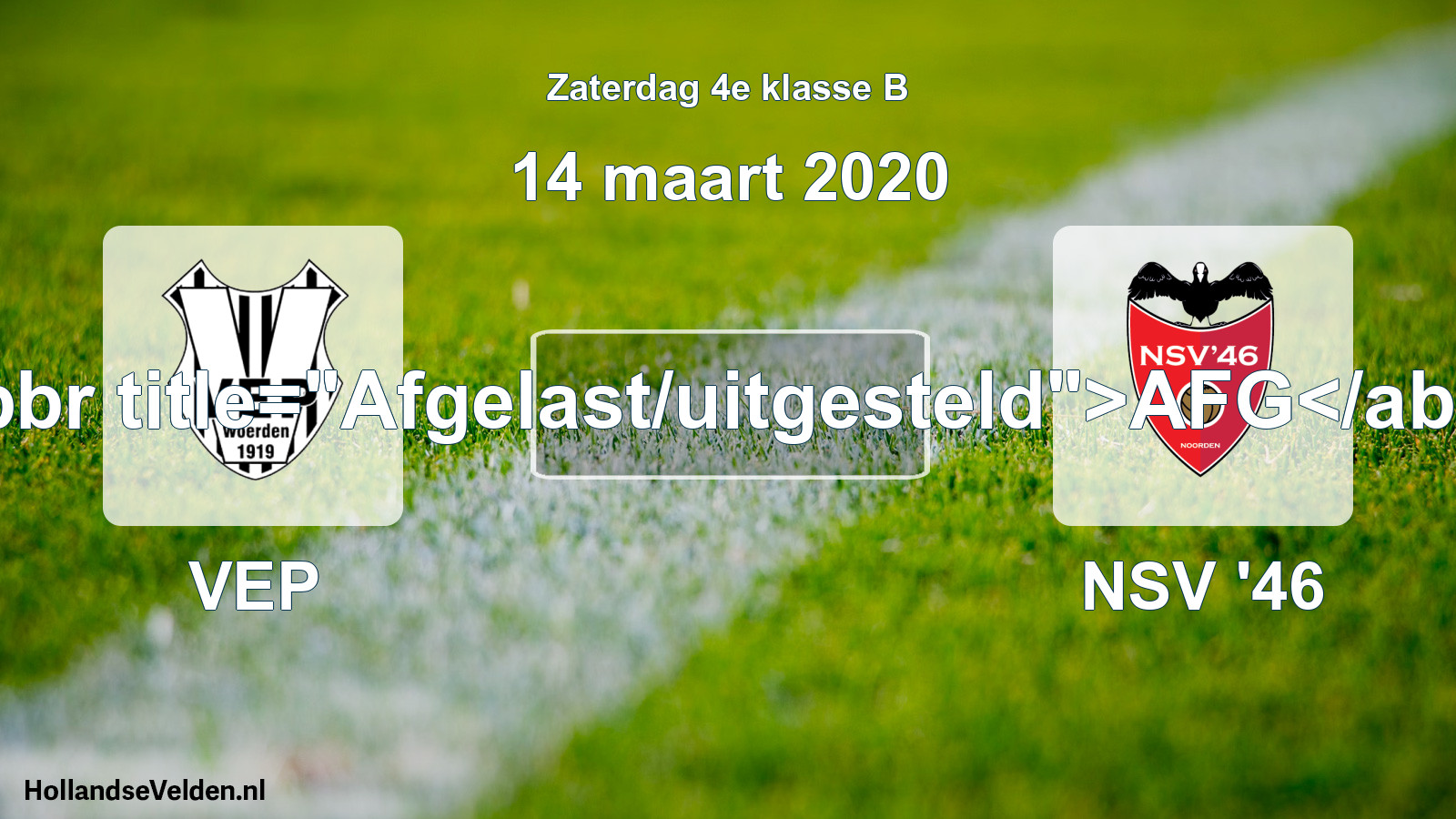 Scheduled Match: VEP - NSV '46 (14 March 2020)