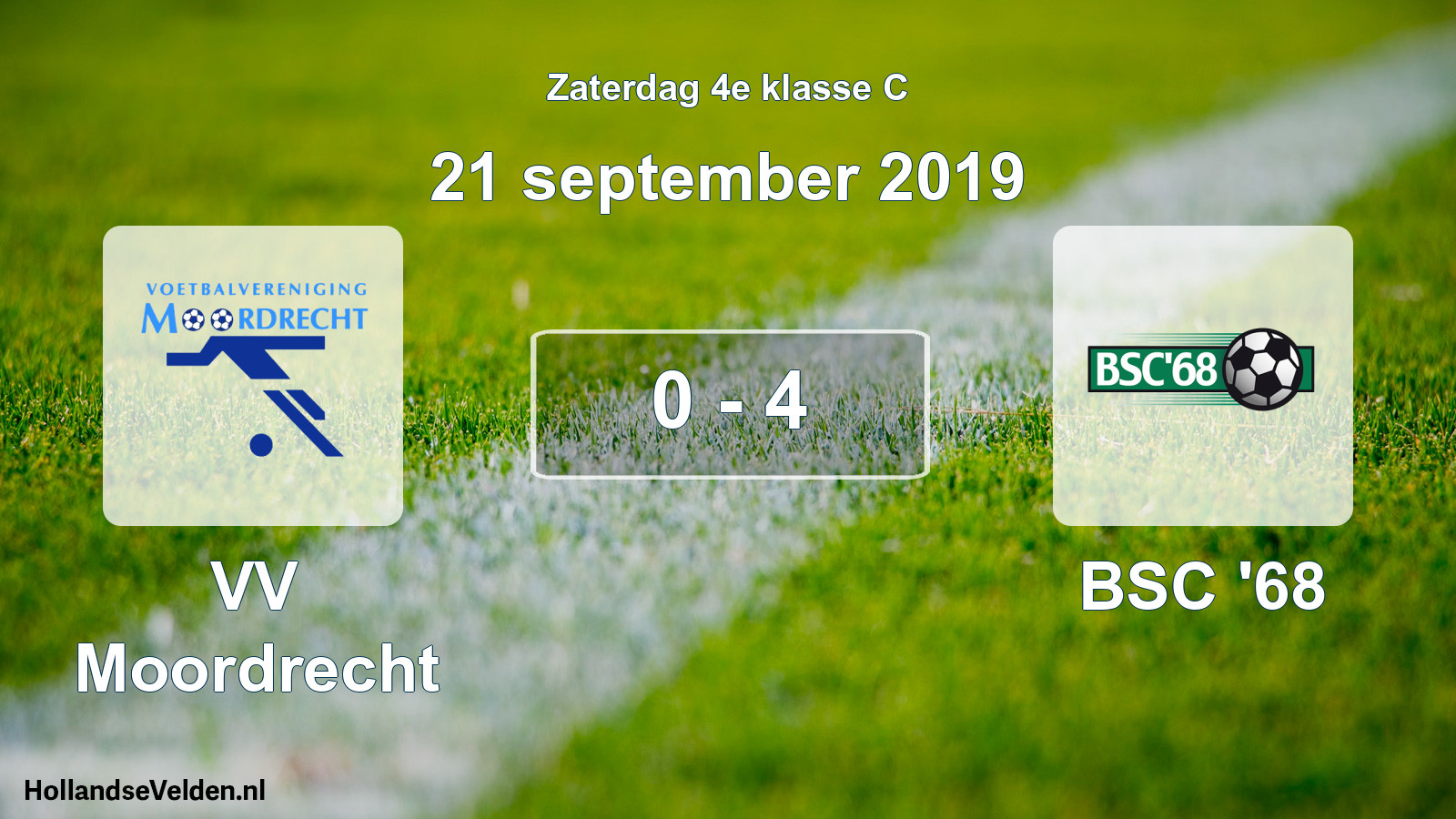 Total number of matches played: VV Moordrecht - BSC '68 0 - 4 (21 September 2019)