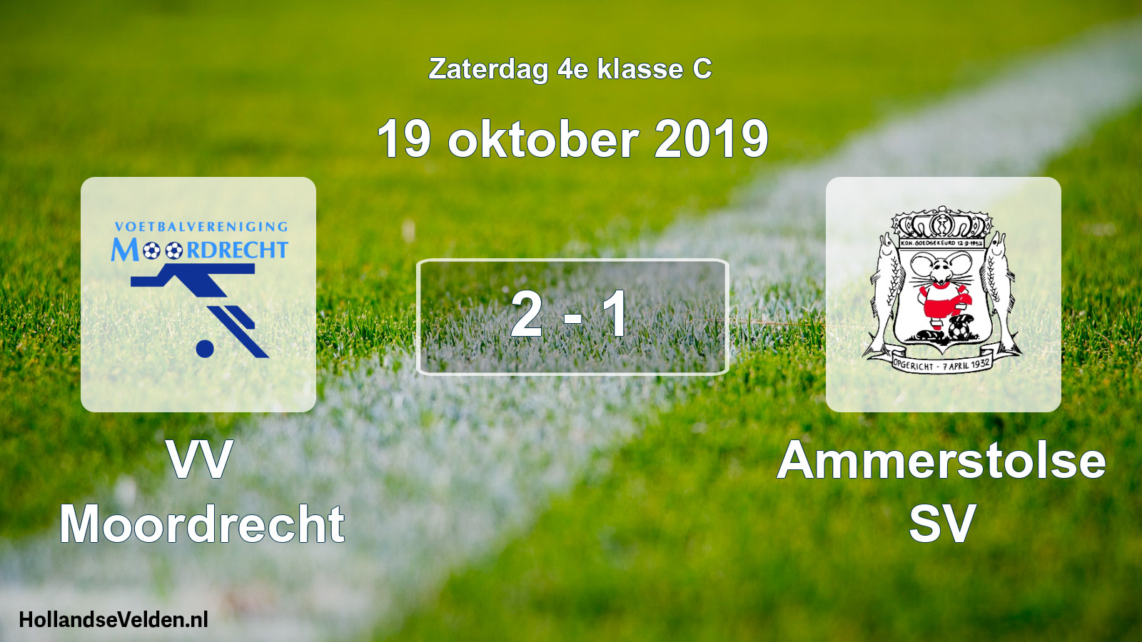 Total number of matches played: VV Moordrecht - Ammerstolse SV 2 - 1 (19 October 2019)
