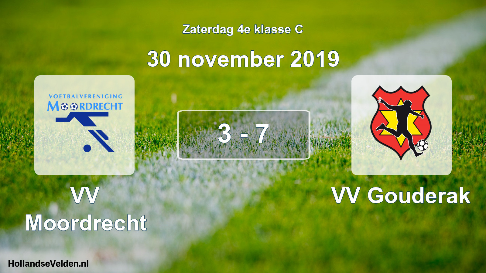 Total number of matches played: VV Moordrecht - VV Gouderak 3 - 7 (30 November 2019)