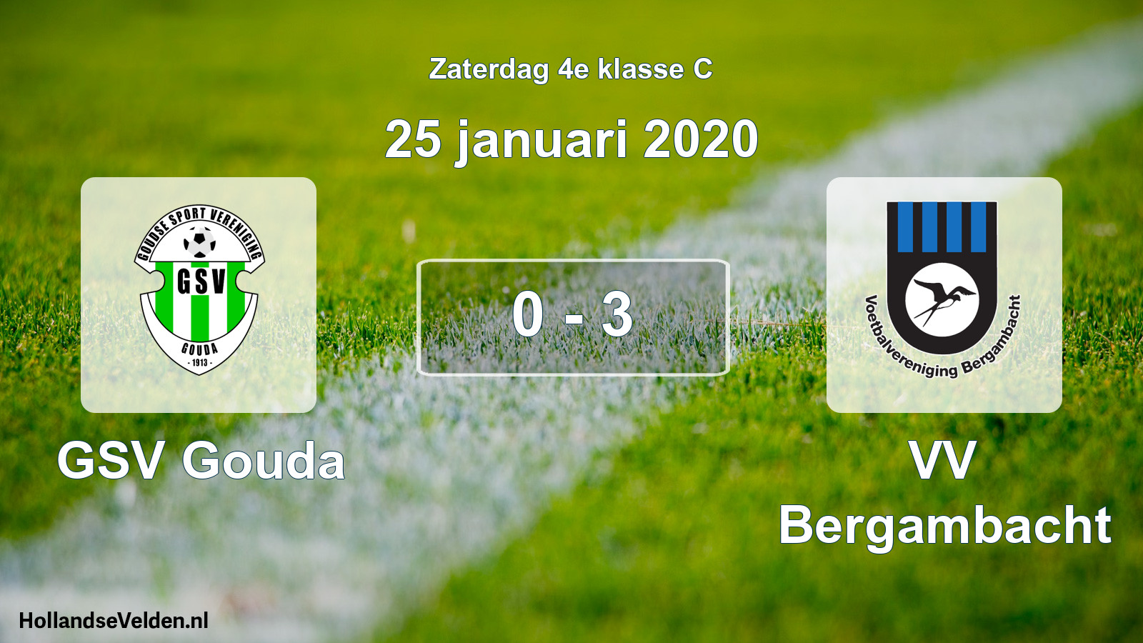 Total number of matches played: GSV Gouda - VV Bergambacht 0 - 3 (25 January 2020)