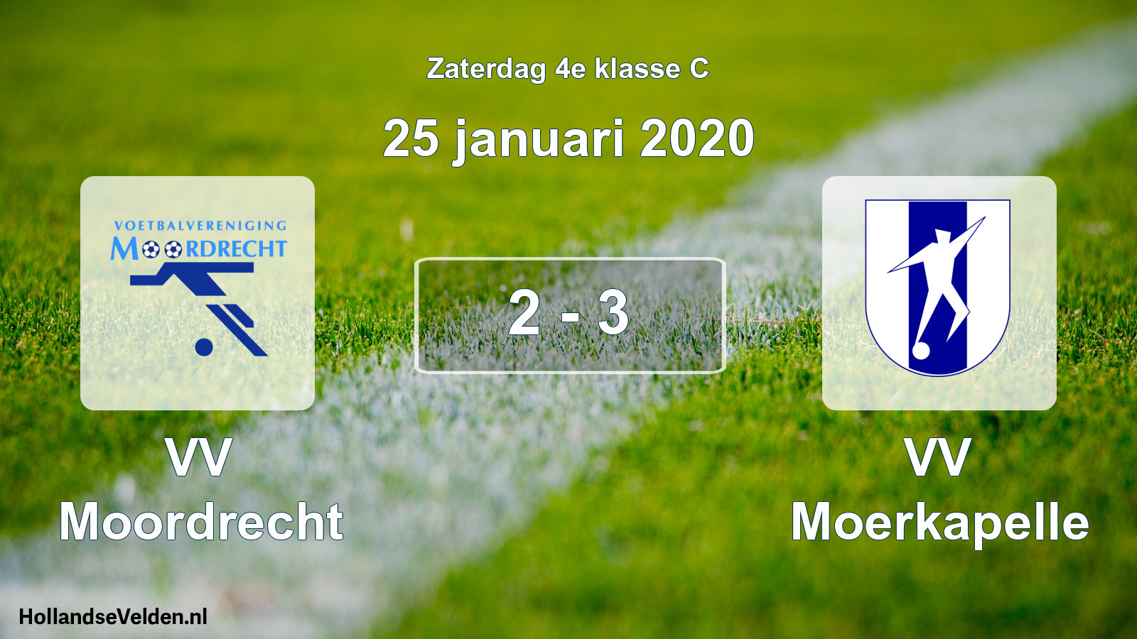 Total number of matches played: VV Moordrecht - VV Moerkapelle 2 - 3 (25 January 2020)