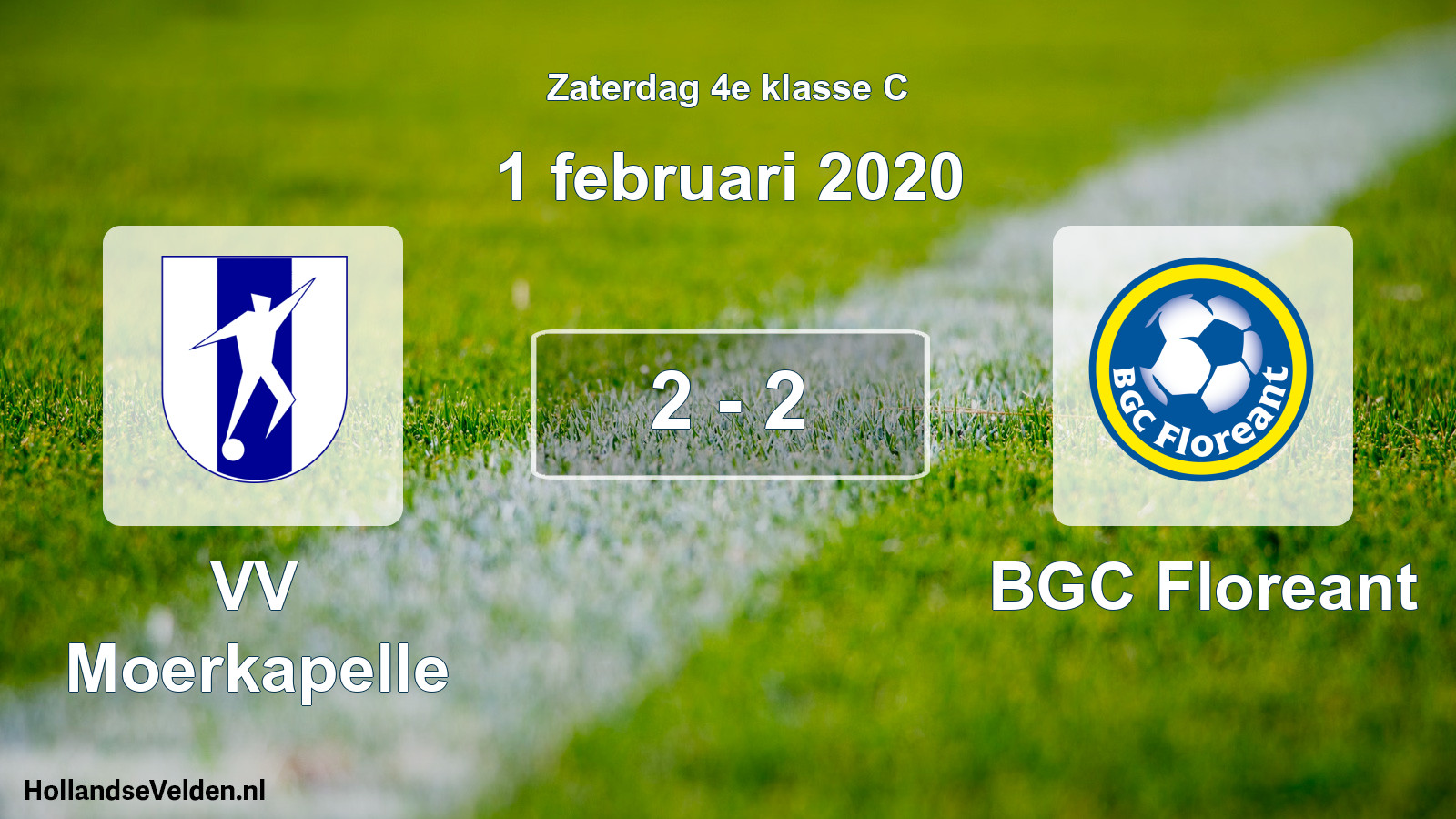Total number of matches played: VV Moerkapelle - BGC Floreant 2 - 2 (1 February 2020)