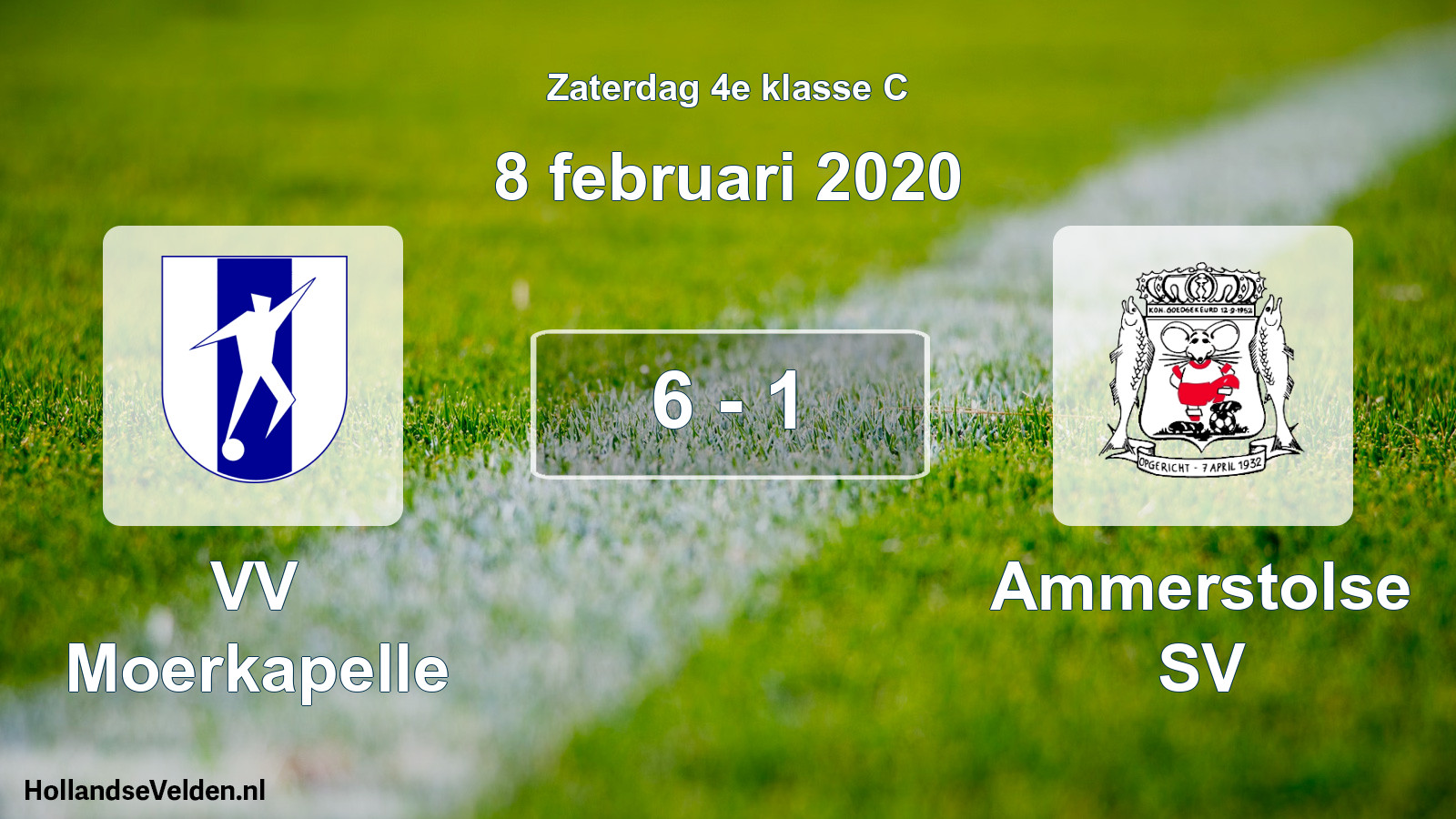 Total number of matches played: VV Moerkapelle - Ammerstolse SV 6 - 1 (8 February 2020)