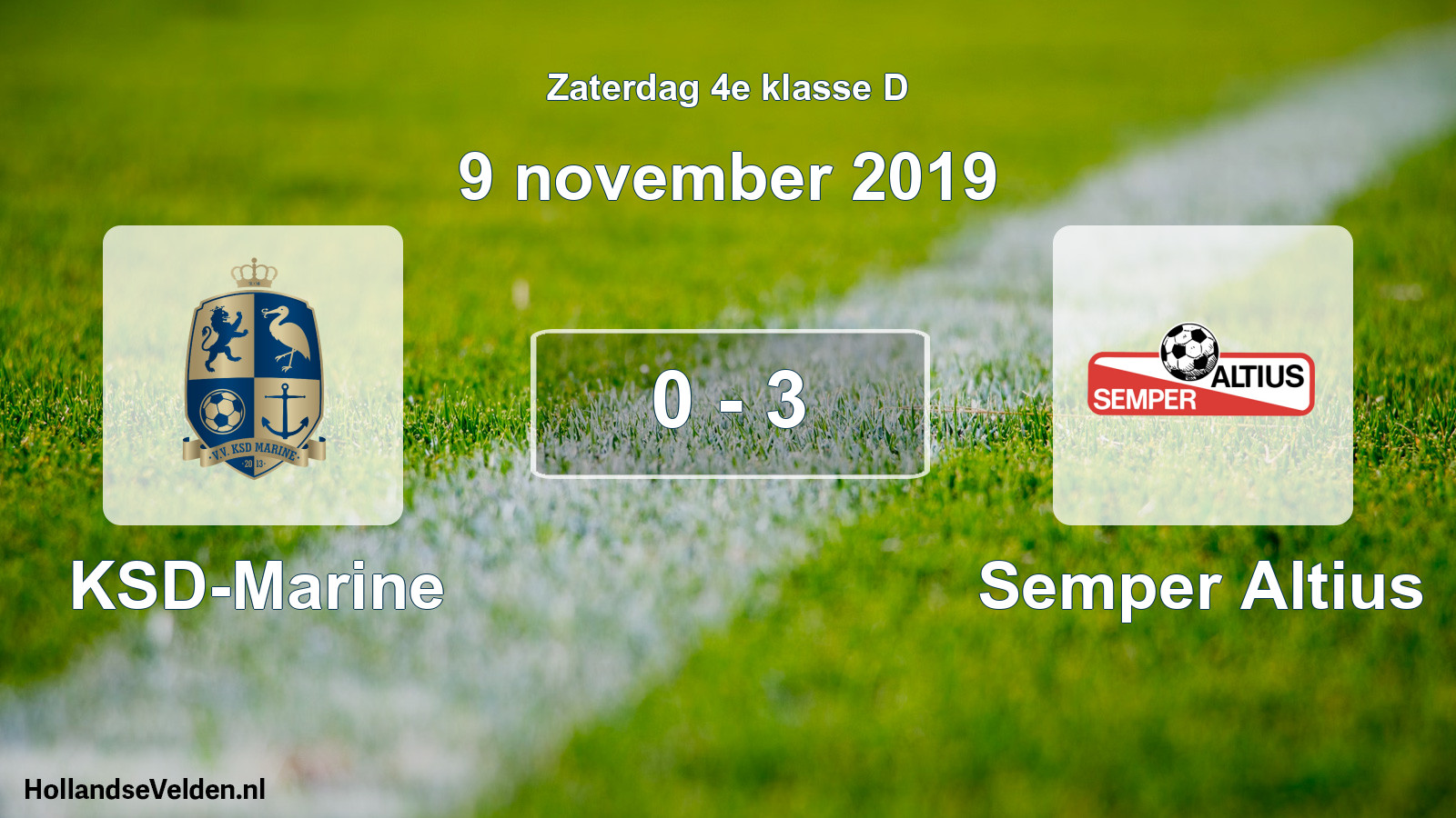 Total number of matches played: KSD-Marine - Semper Altius 0 - 3 (9 November 2019)