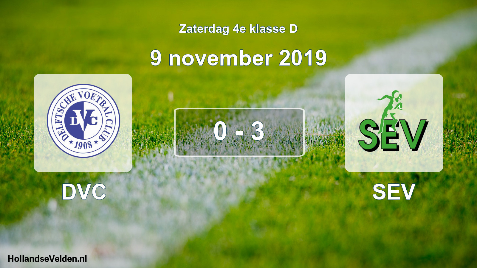 Total number of matches played: DVC - SEV 0 - 3 (9 November 2019)
