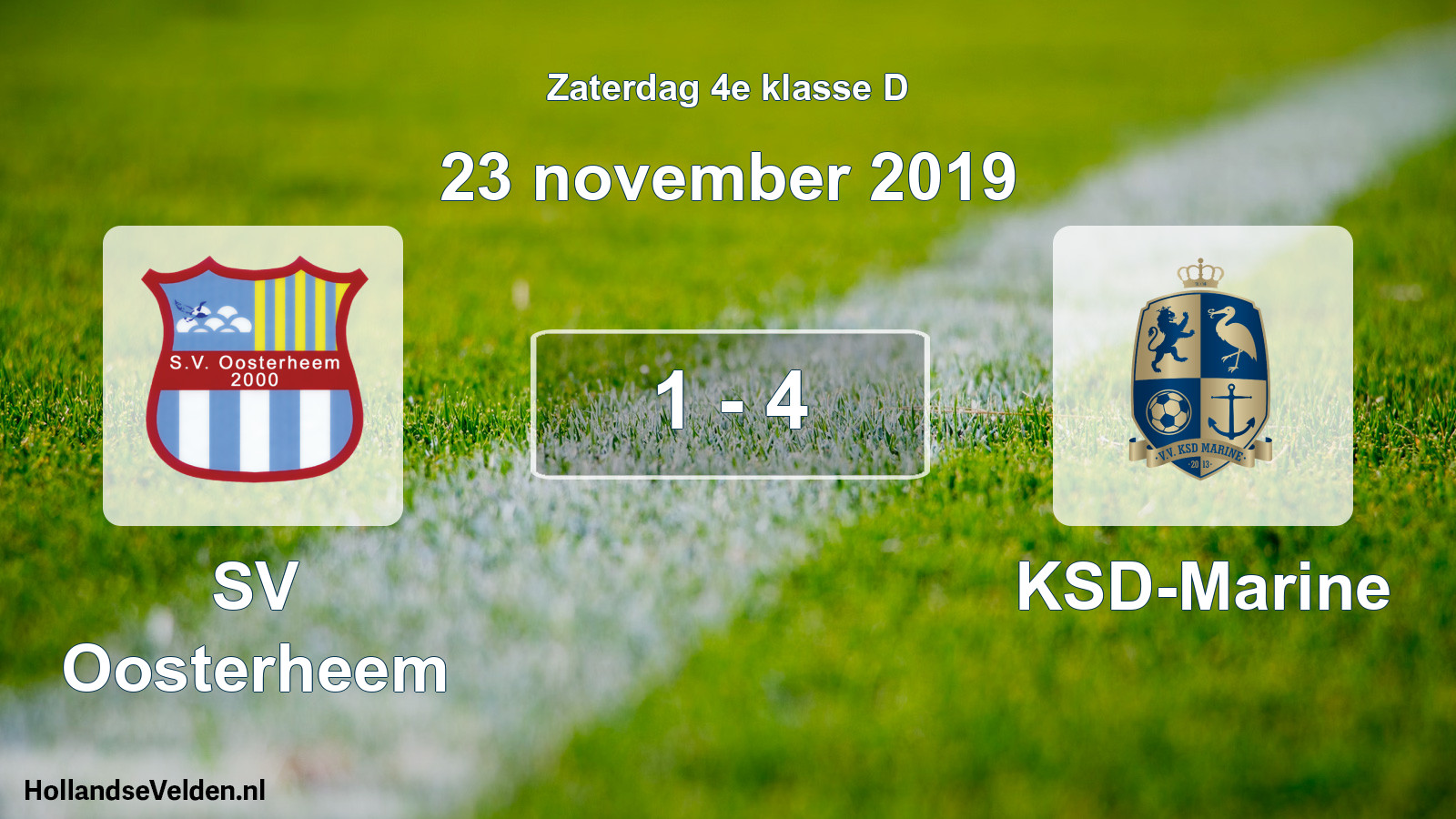 Total number of matches played: SV Oosterheem - KSD-Marine 1 - 4 (23 November 2019)