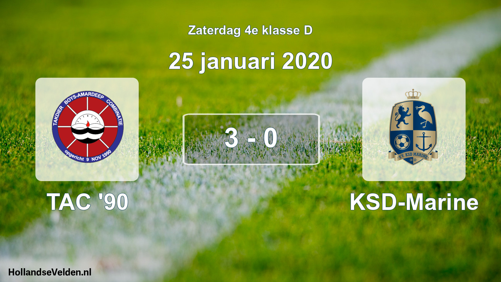 Total number of matches played: TAC '90 - KSD-Marine 3 - 0 (25 January 2020)