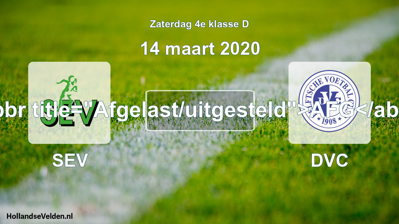 Scheduled Match: SEV - DVC (14 March 2020)