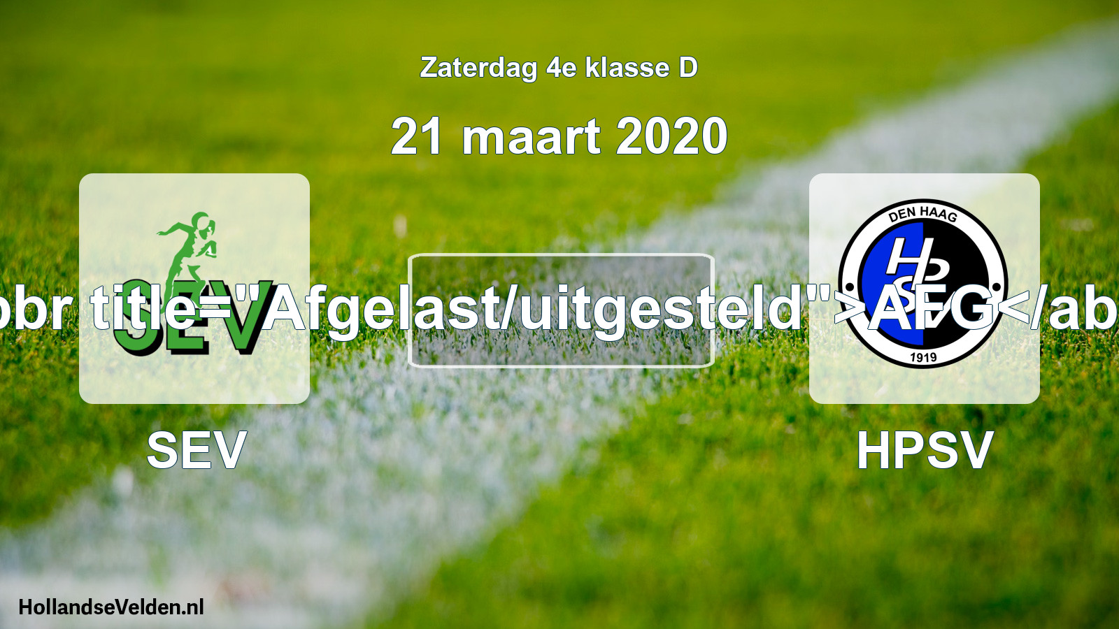 Scheduled Match: SEV - HPSV (21 March 2020)