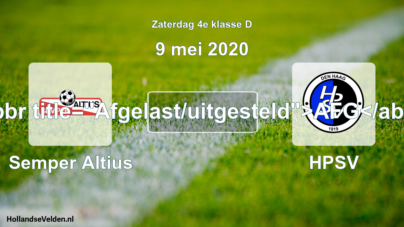 Scheduled Match: Semper Altius - HPSV (9 May 2020)