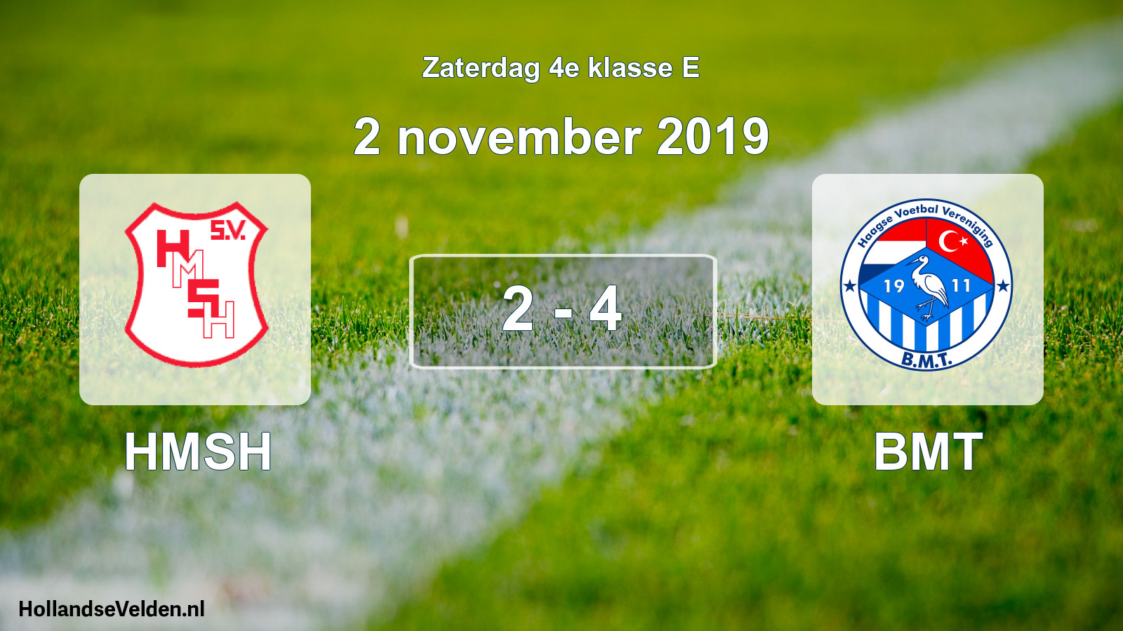 Total number of matches played: HMSH - BMT 2 - 4 (2 November 2019)