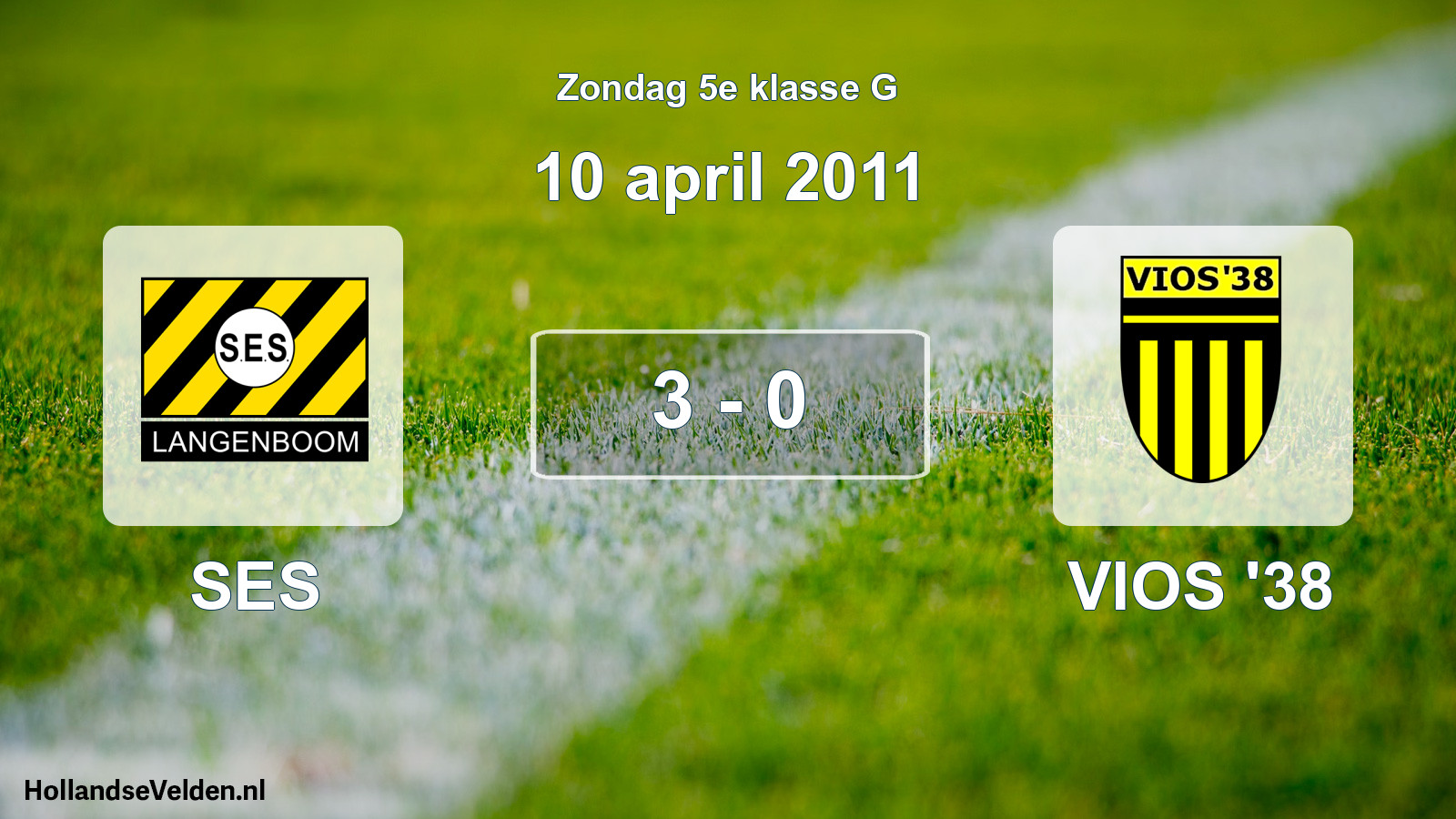 Total number of matches played: SES - VIOS '38 3 - 0 (10 April 2011)