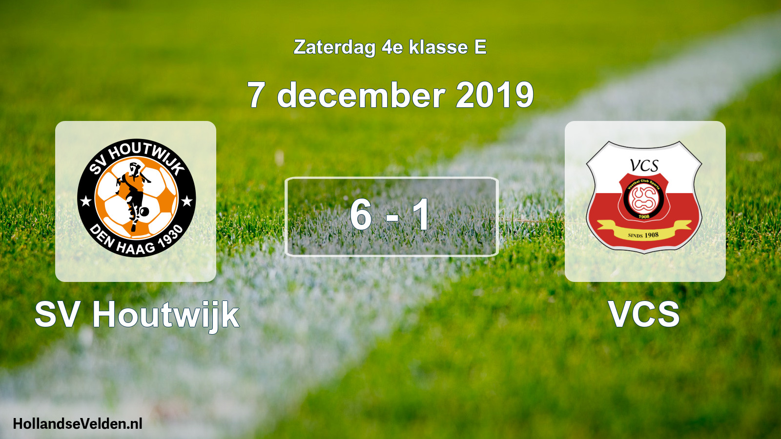 Total number of matches played: SV Houtwijk - VCS 6 - 1 (7 December 2019)