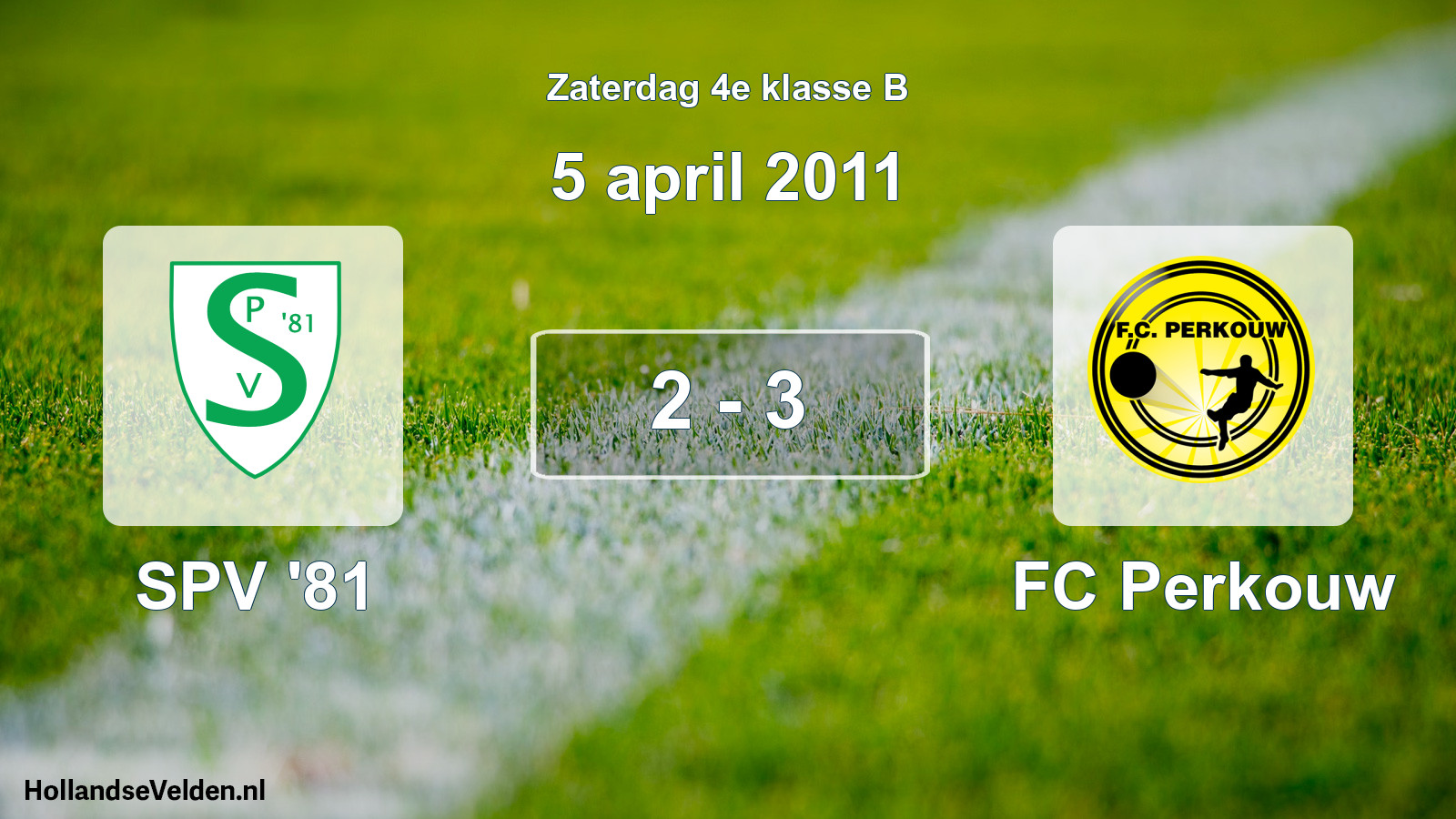 Total number of matches played: SPV '81 - FC Perkouw 2 - 3 (5 April 2011)