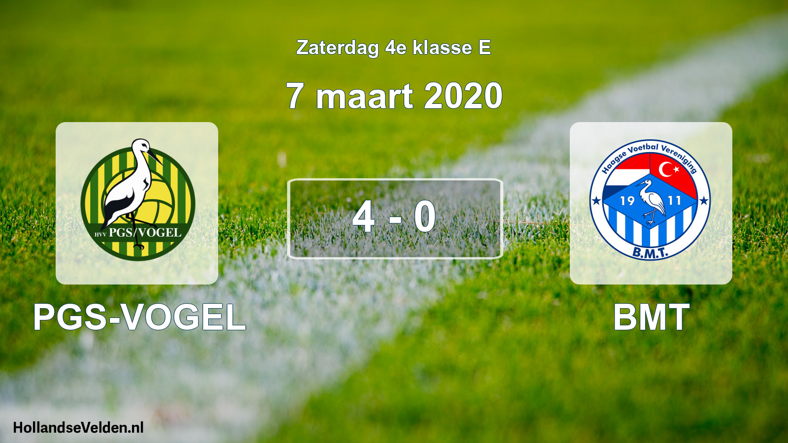 Total number of matches played: PGS-VOGEL - BMT 4 - 0 (7 March 2020)