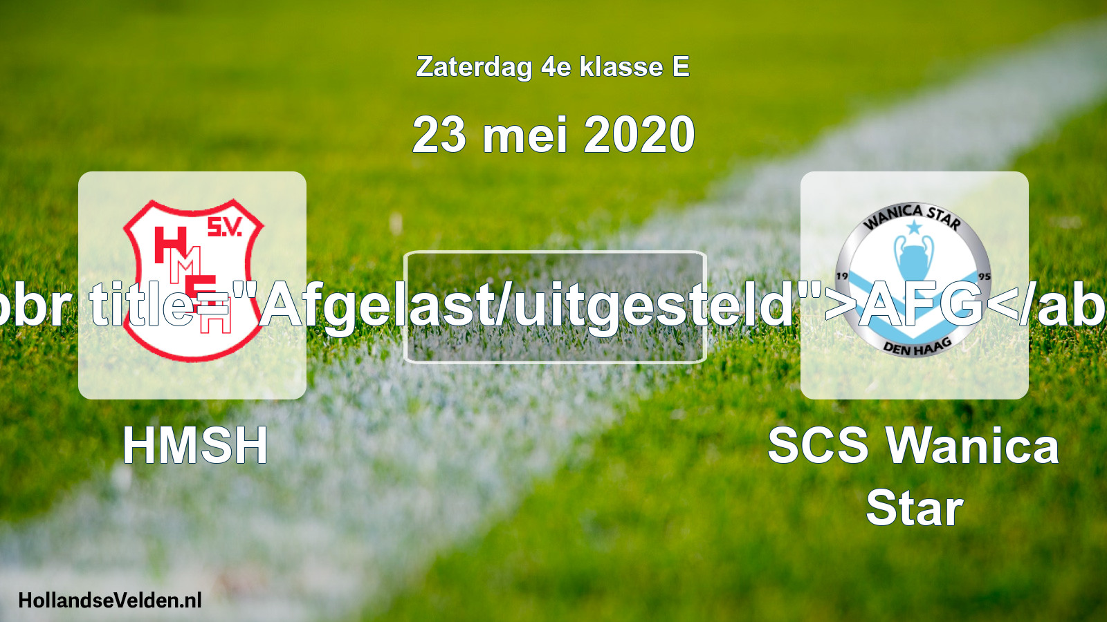 Scheduled Match: HMSH - SCS Wanica Star (23 May 2020)