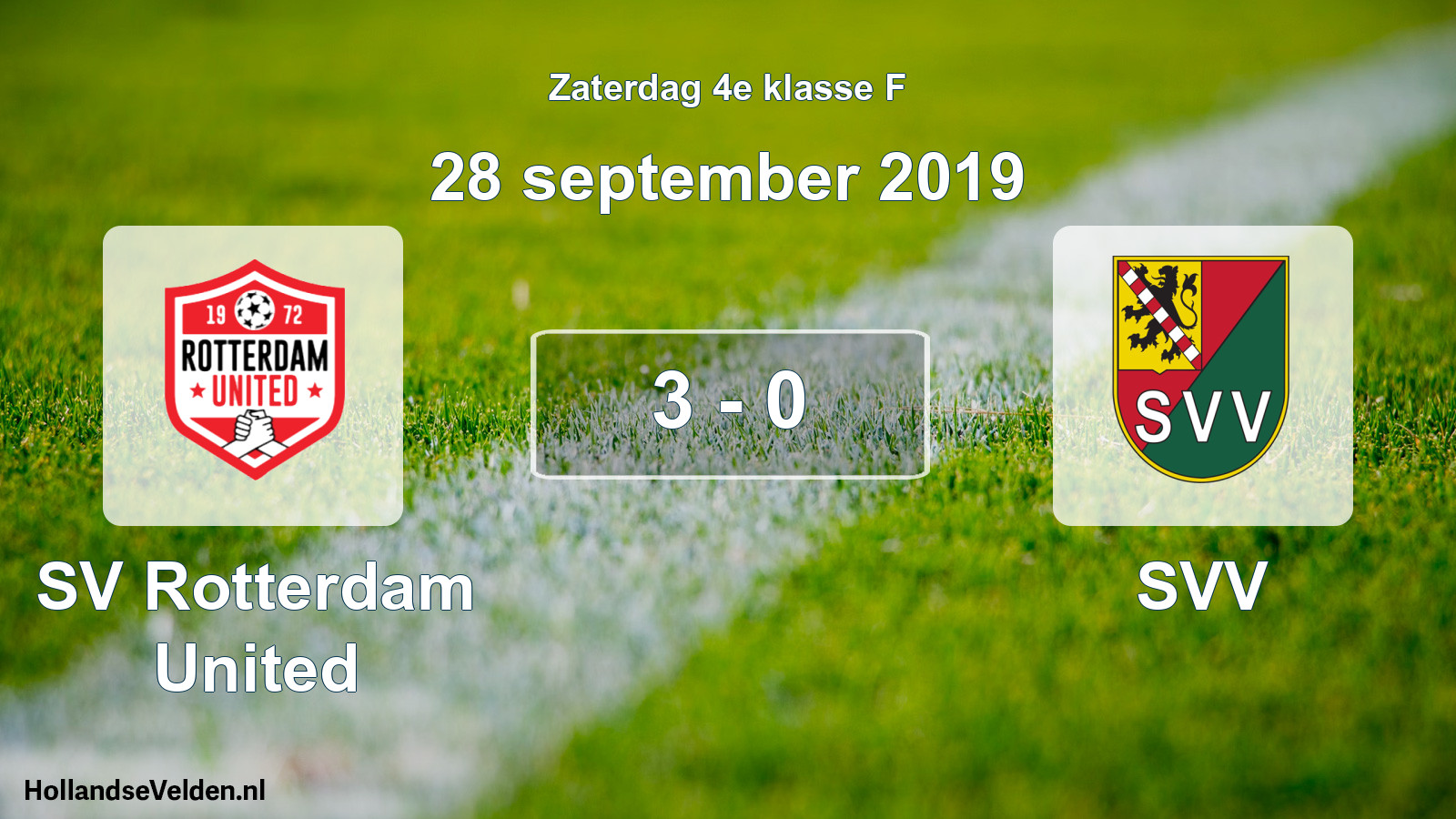Total number of matches played: SV Rotterdam United - SVV 3 - 0 (28 September 2019)