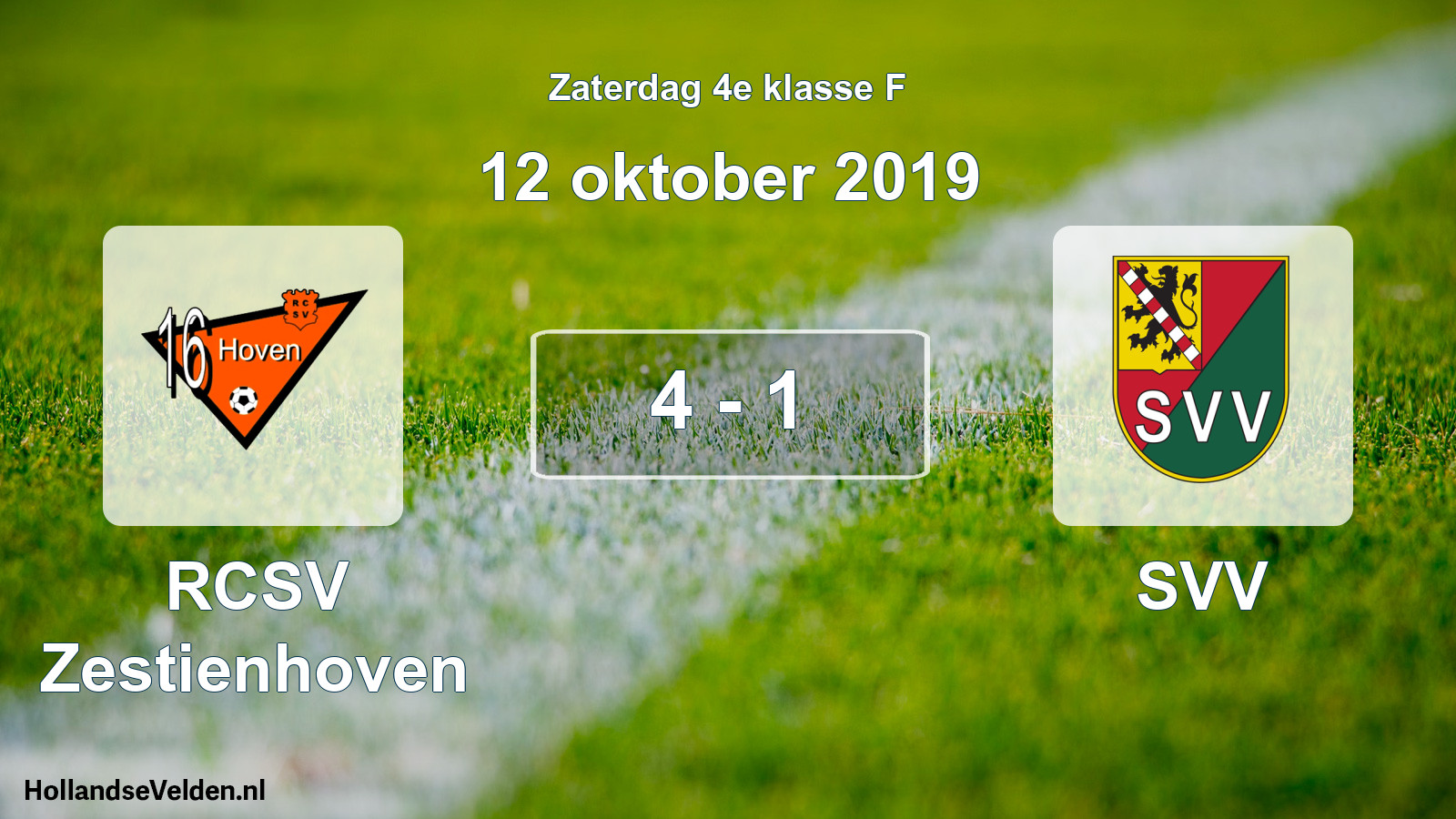 Total number of matches played: RCSV Zestienhoven - SVV 4 - 1 (12 October 2019)