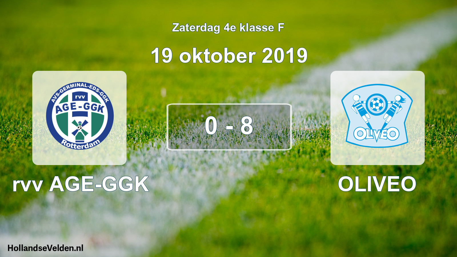 Total number of matches played: rvv AGE-GGK - OLIVEO 0 - 8 (19 October 2019)