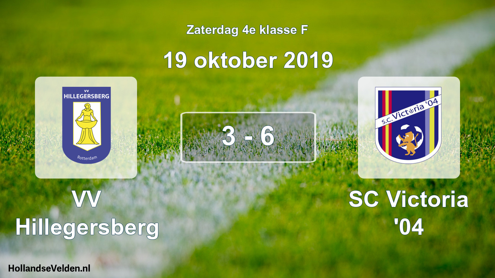 Total number of matches played: VV Hillegersberg - SC Victoria '04 3 - 6 (19 October 2019)