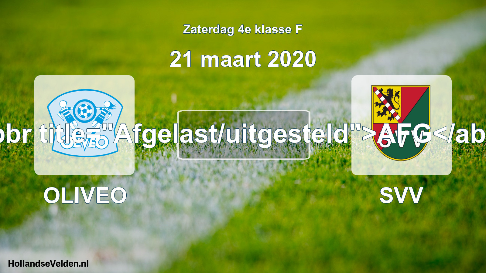 Scheduled Match: OLIVEO - SVV (21 March 2020)