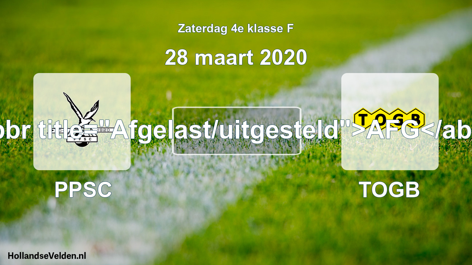 Scheduled Match: PPSC - TOGB (28 March 2020)
