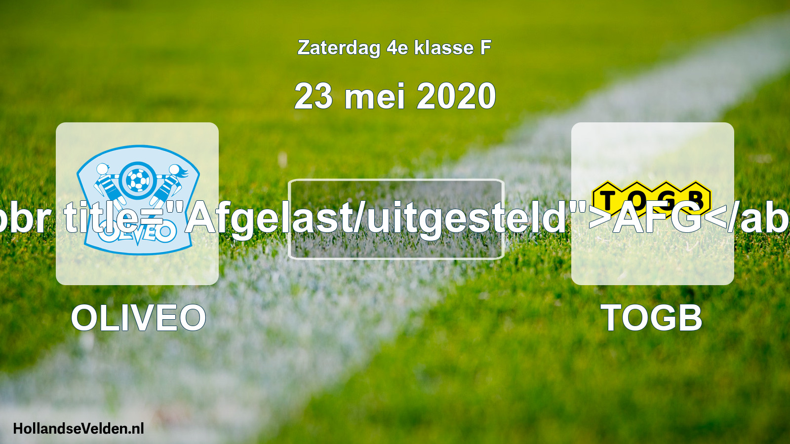 Scheduled Match: OLIVEO - TOGB (23 May 2020)