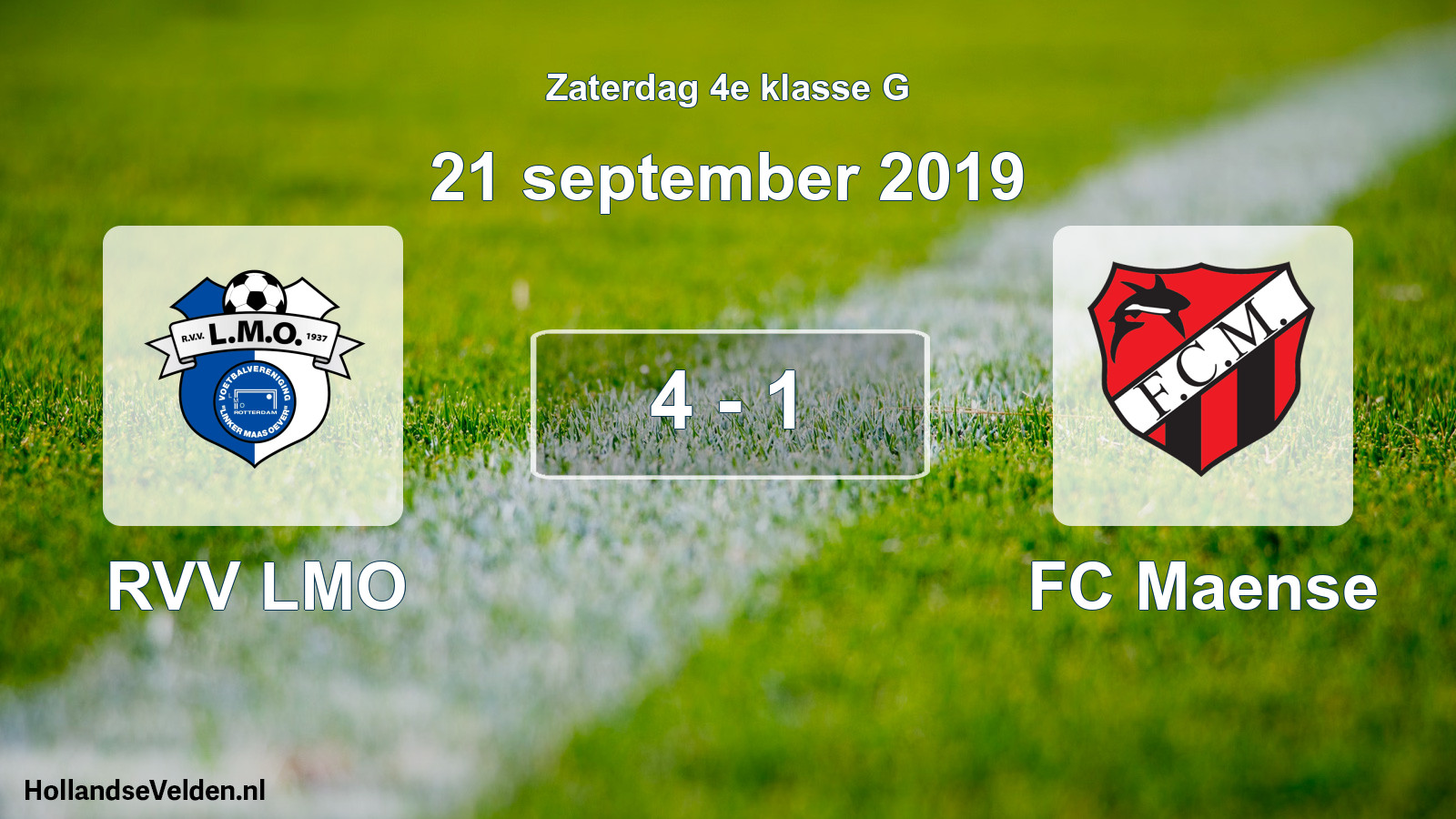 Total number of matches played: RVV LMO - FC Maense 4 - 1 (21 September 2019)