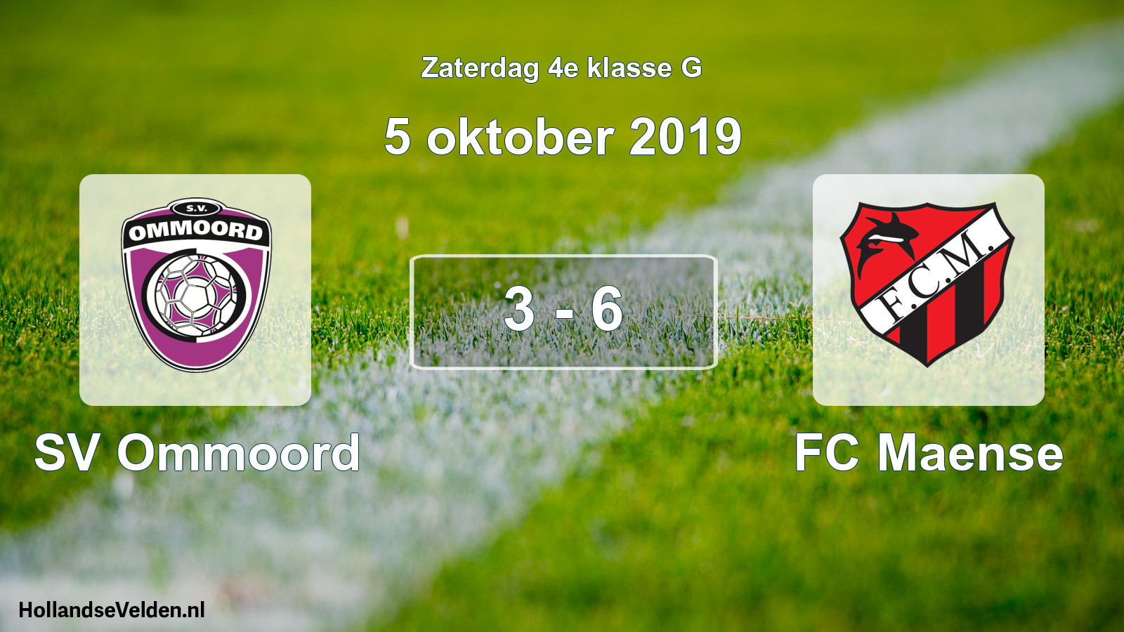 Total number of matches played: SV Ommoord - FC Maense 3 - 6 (5 October 2019)