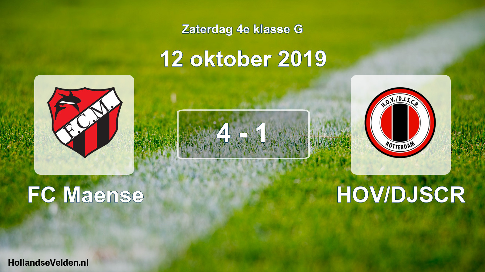 Total number of matches played: FC Maense - HOV/DJSCR 4 - 1 (12 October 2019)