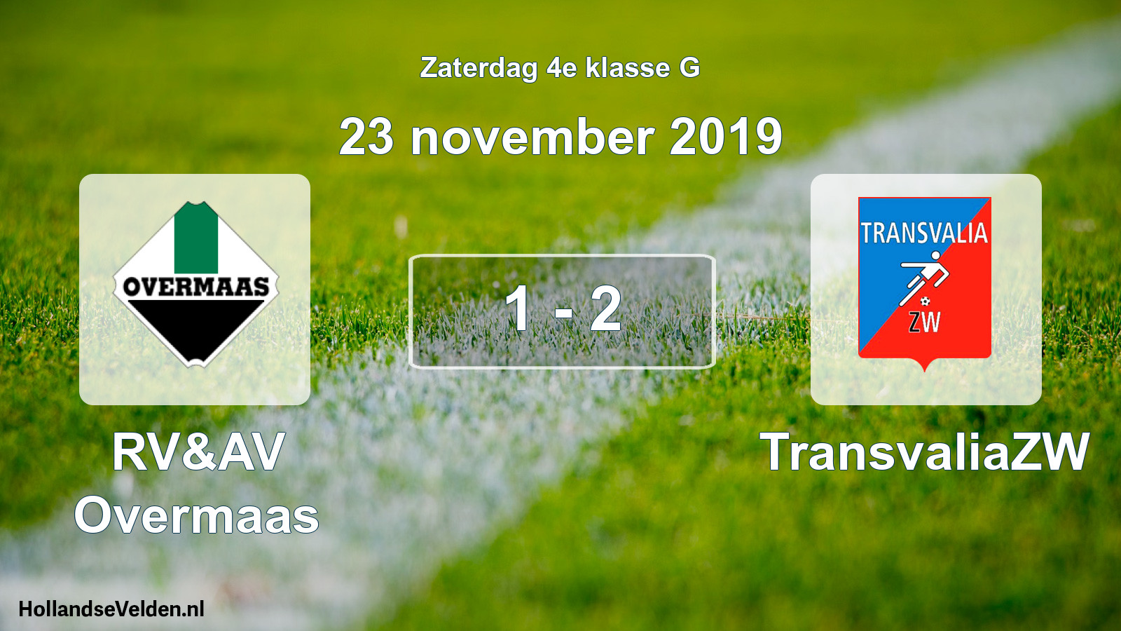 Total number of matches played: RV&AV Overmaas - TransvaliaZW 1 - 2 (23 November 2019)