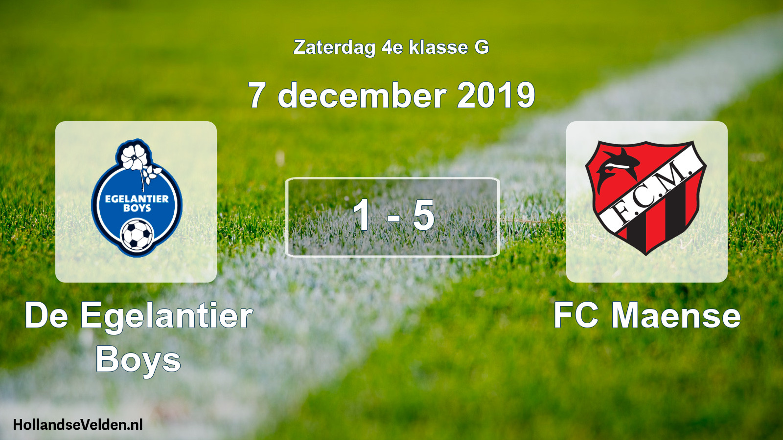 Total number of matches played: De Egelantier Boys - FC Maense 1 - 5 (7 December 2019)
