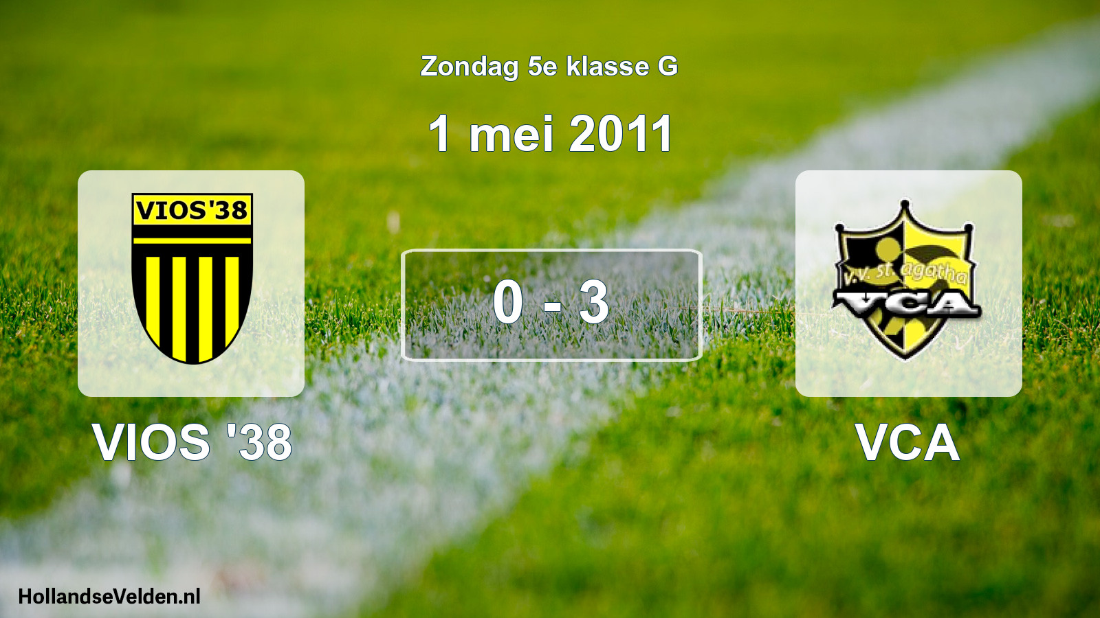 Total number of matches played: VIOS '38 - VCA 0 - 3 (1 May 2011)