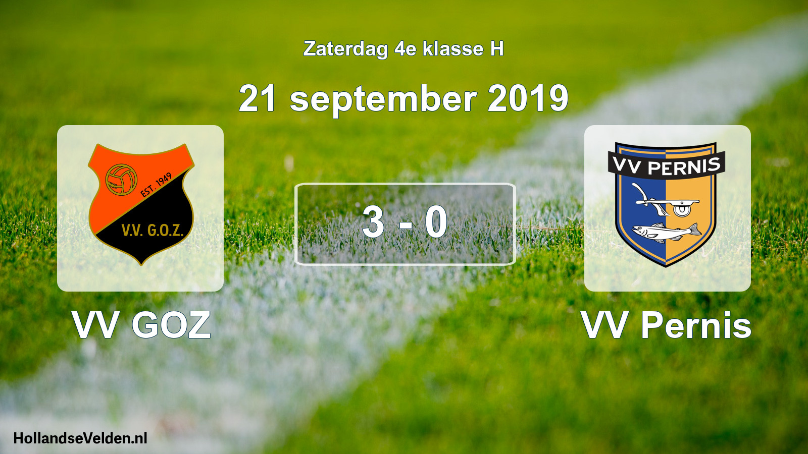 Total number of matches played: VV GOZ - VV Pernis 3 - 0 (21 September 2019)