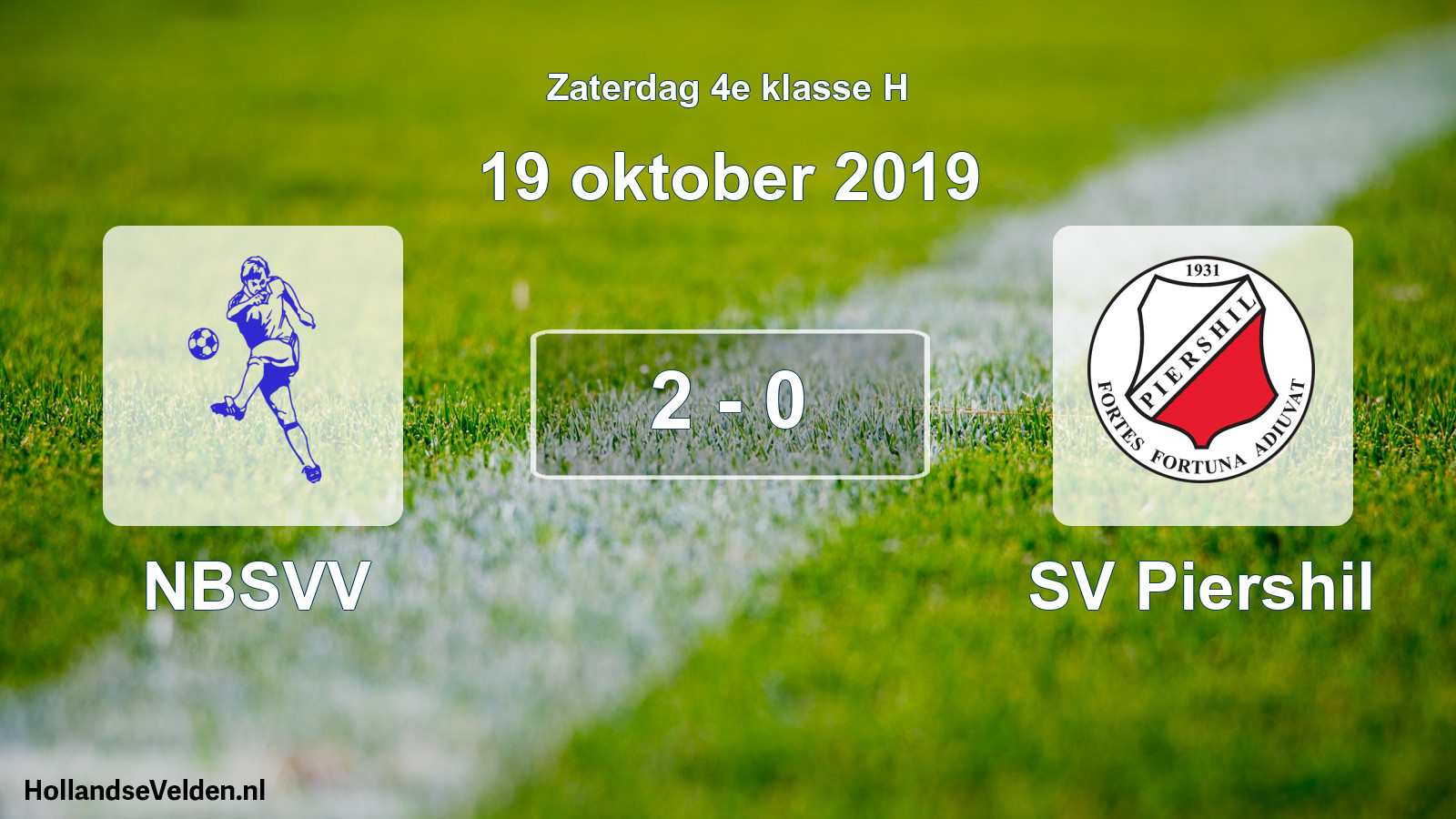 Total number of matches played: NBSVV - SV Piershil 2 - 0 (19 October 2019)