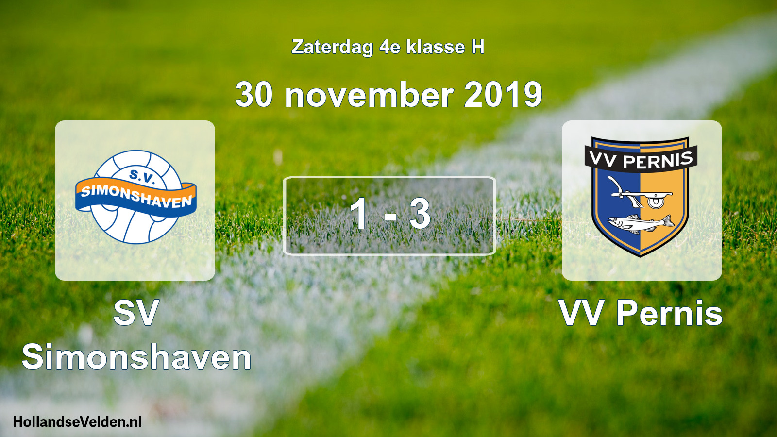 Total number of matches played: SV Simonshaven - VV Pernis 1 - 3 (30 November 2019)
