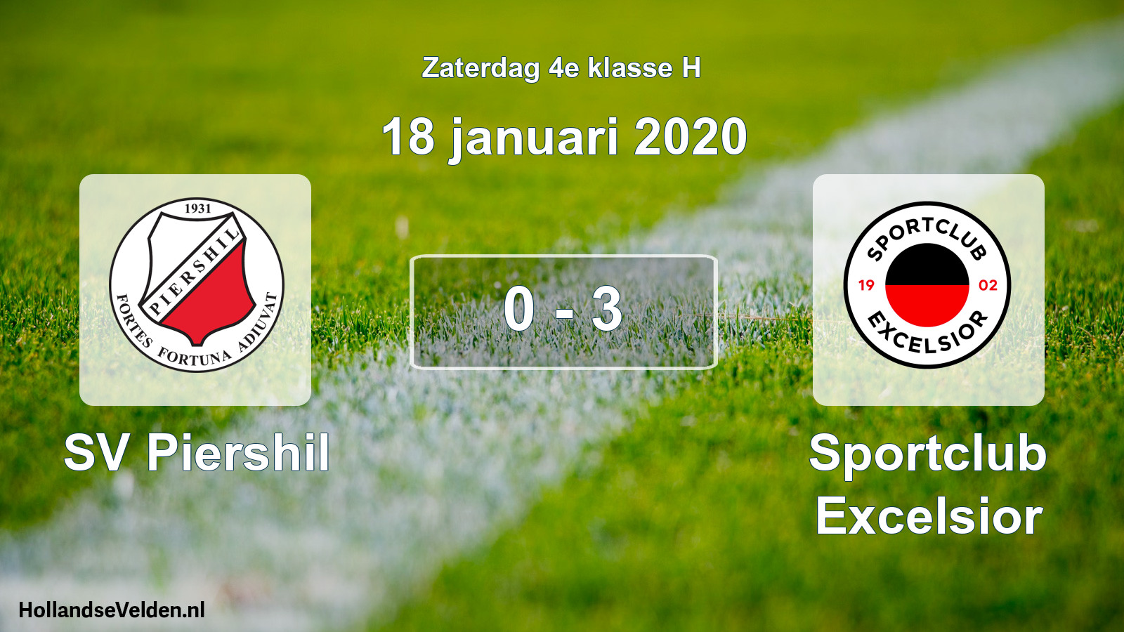 Total number of matches played: SV Piershil - Sportclub Excelsior 0 - 3 (18 January 2020)