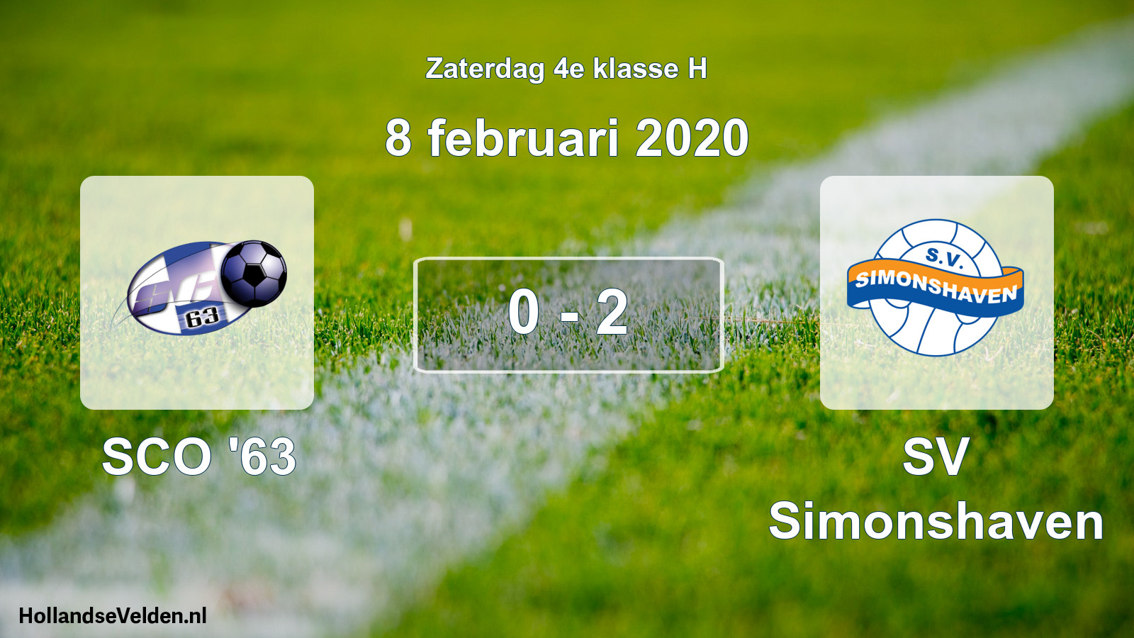 Total number of matches played: SCO '63 - SV Simonshaven 0 - 2 (8 February 2020)