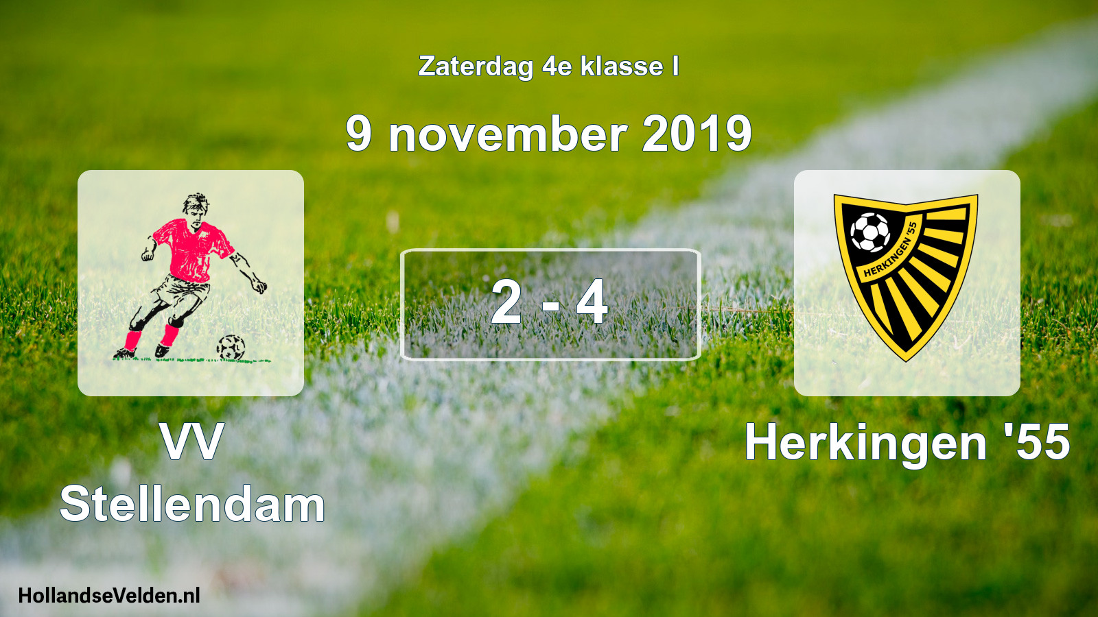 Total number of matches played: VV Stellendam - Herkingen '55 2 - 4 (9 November 2019)