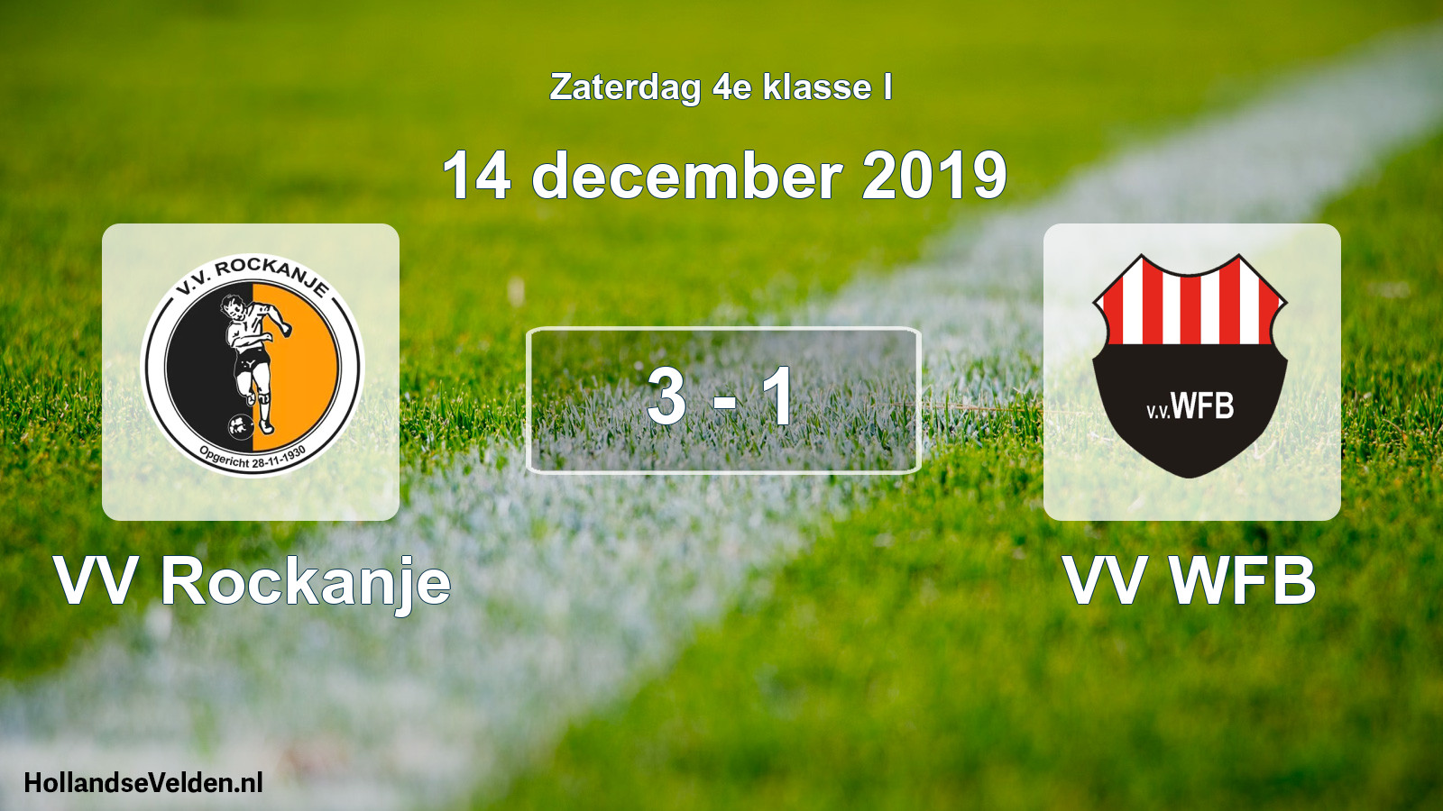Total number of matches played: VV Rockanje - VV WFB 3 - 1 (14 December 2019)