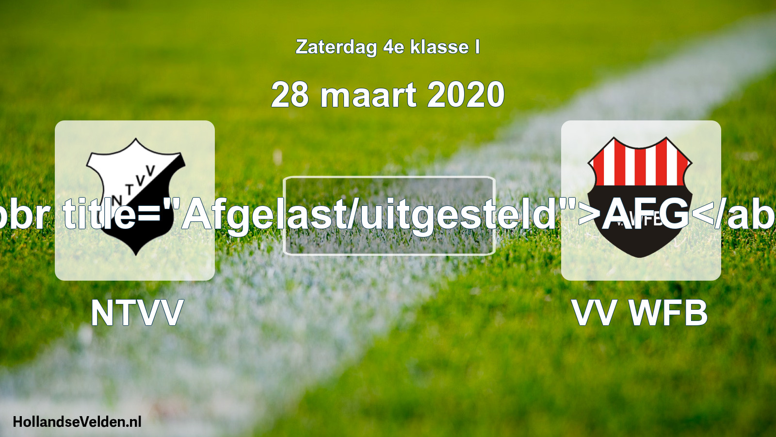 Scheduled Match: NTVV - VV WFB (28 March 2020)